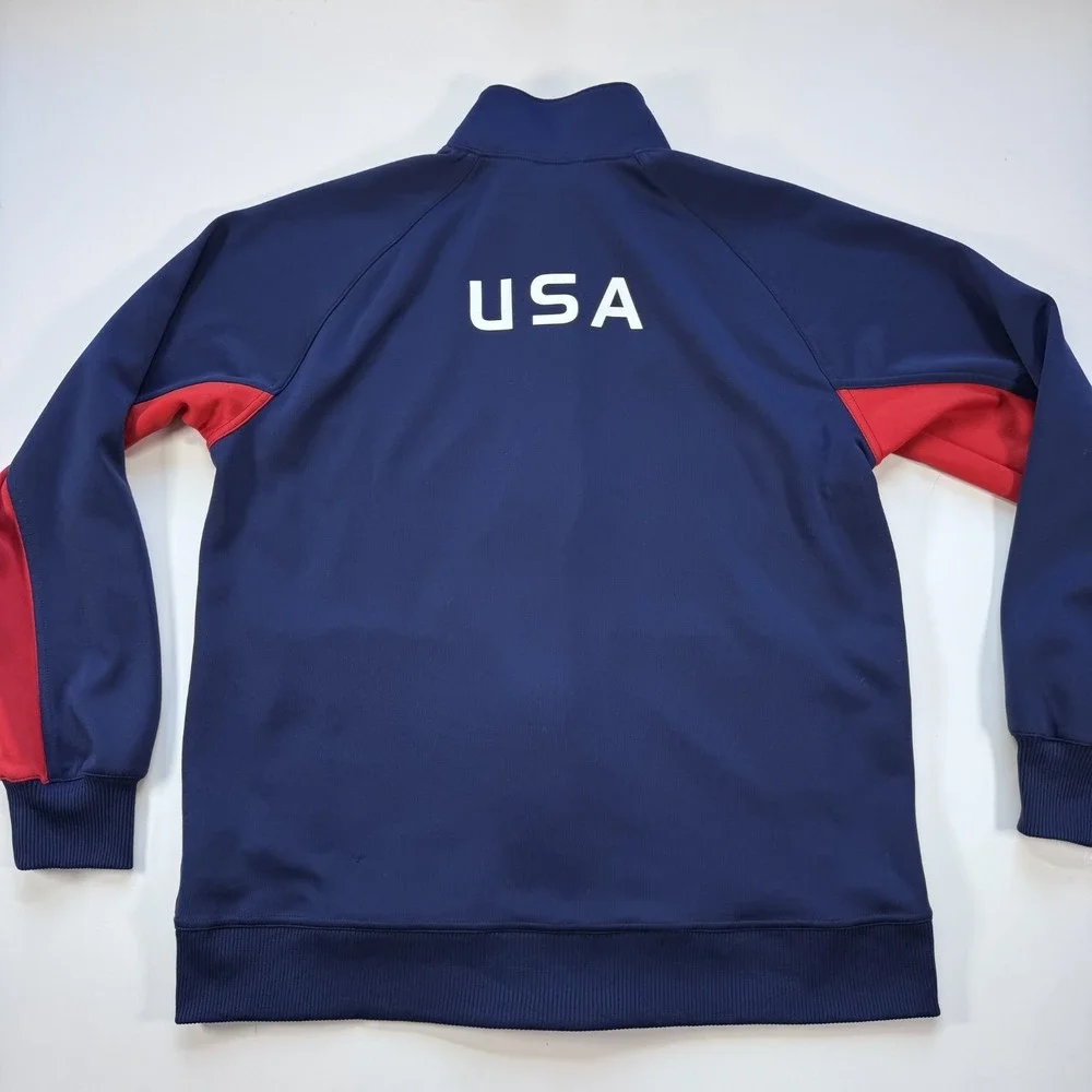ADIDAS Team USA Olympic Track Jacket 2000s Unisex Youth X-Large Blue